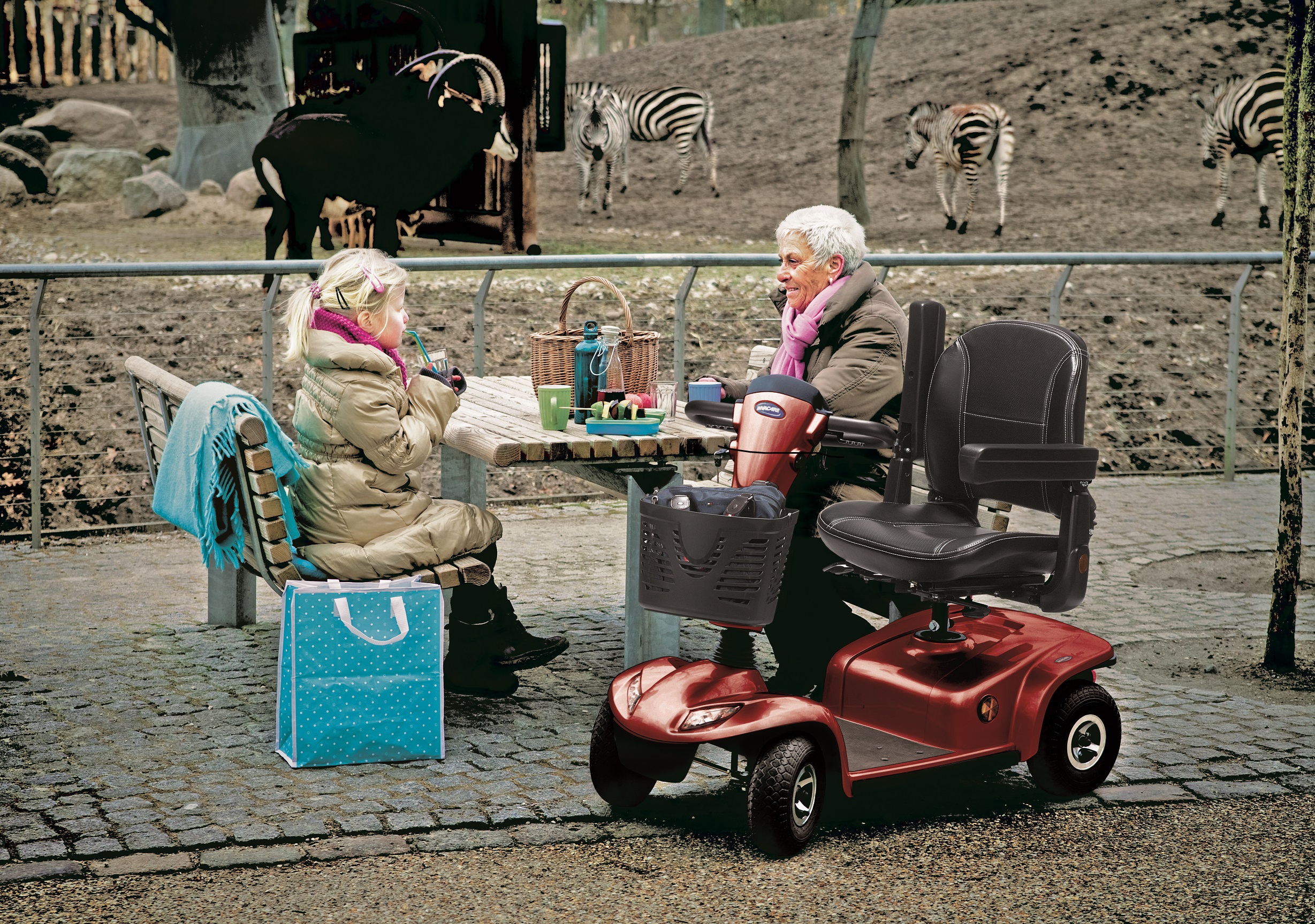 Invacare Leo Mobility Scooter - Red + FREE Bag worth $150 - Image 2